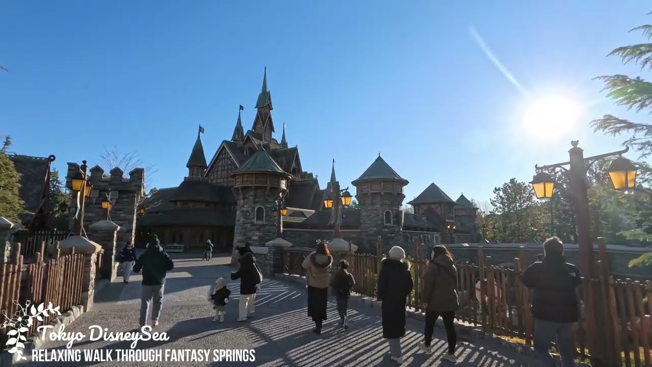 Peaceful Morning at Fantasy Springs Tokyo DisneySea｜Relaxing Park Walk (No BGM)