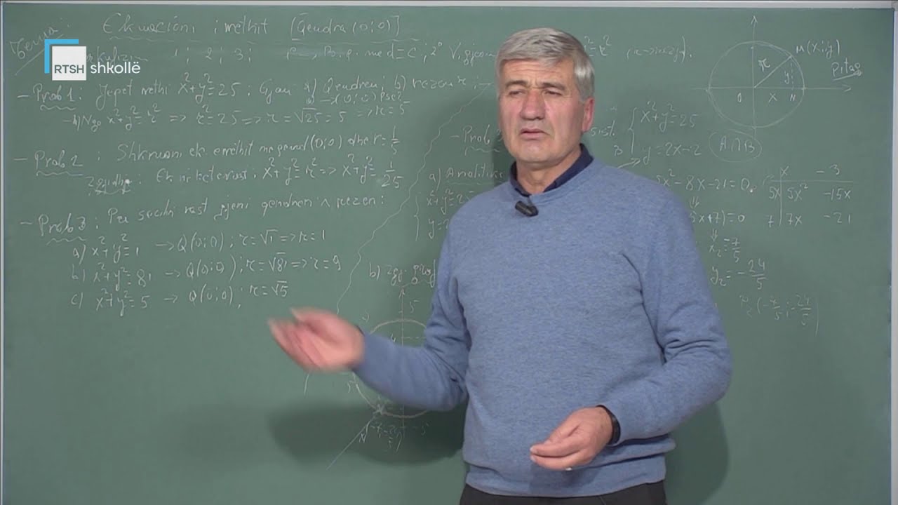 Matematikë 11 - Ekuacioni i rrethit