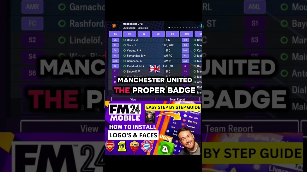 Игроки и логотипы Премьер-лиги обновлены для FM24 Mobile здесь