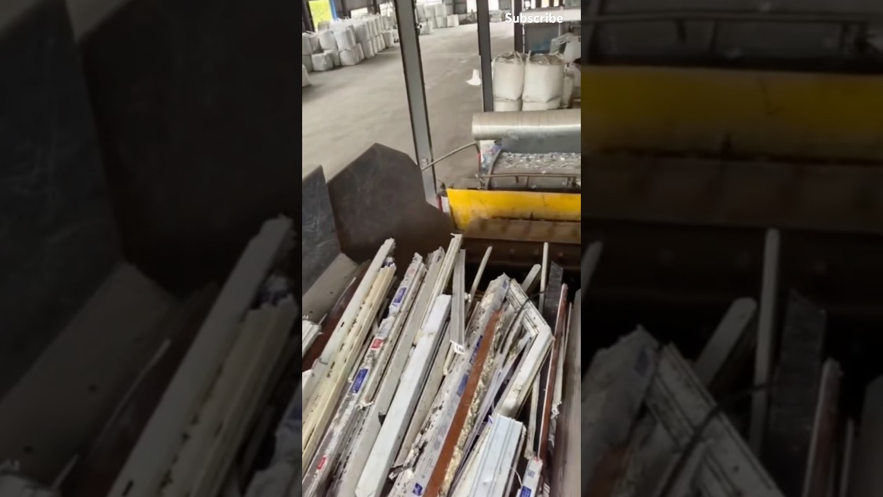 The process of recycling waste pvc window profiles with metal 