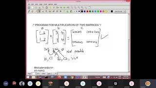 Program for matrix multiplication in C by Dr.E.Raju