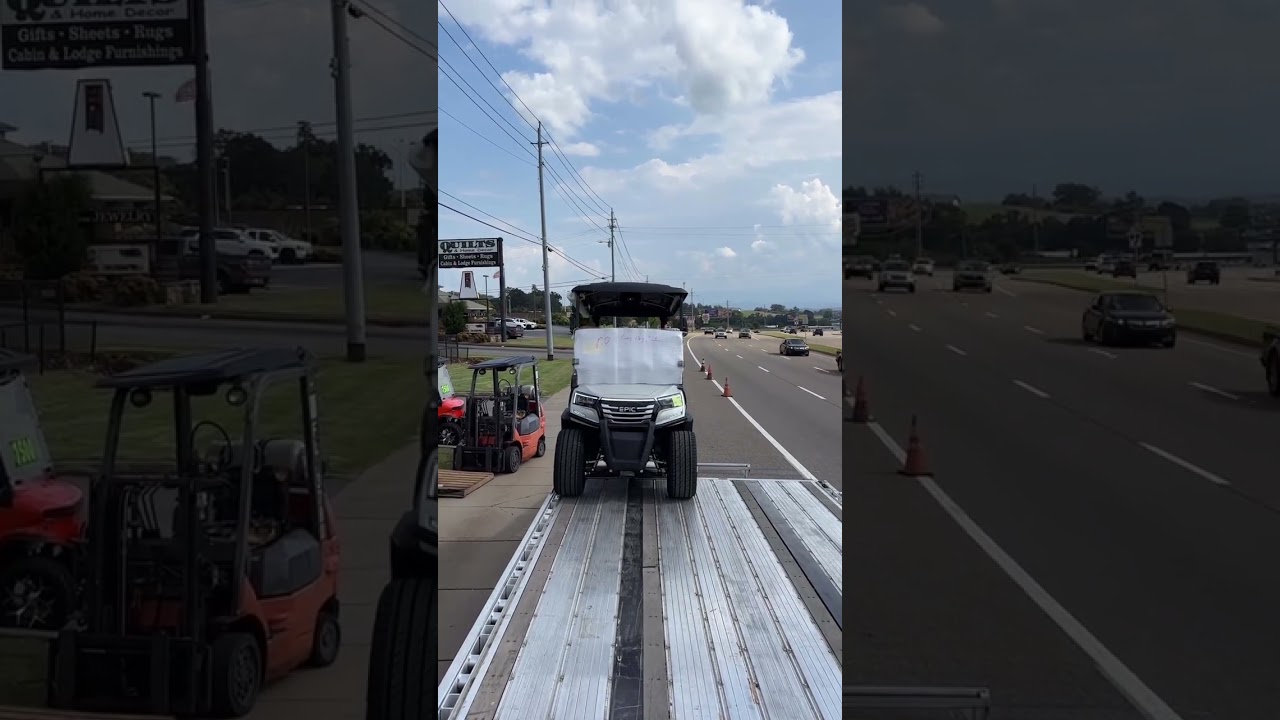 Post Christmas pearl golf cart unload