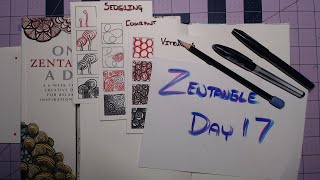 Zentangle Day 17 - Vitruvius - Courant - Sedgling