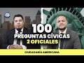 100 Preguntas Cívicas de Ciudadanía Americana 2026 | Practica con 2 Oficiales
