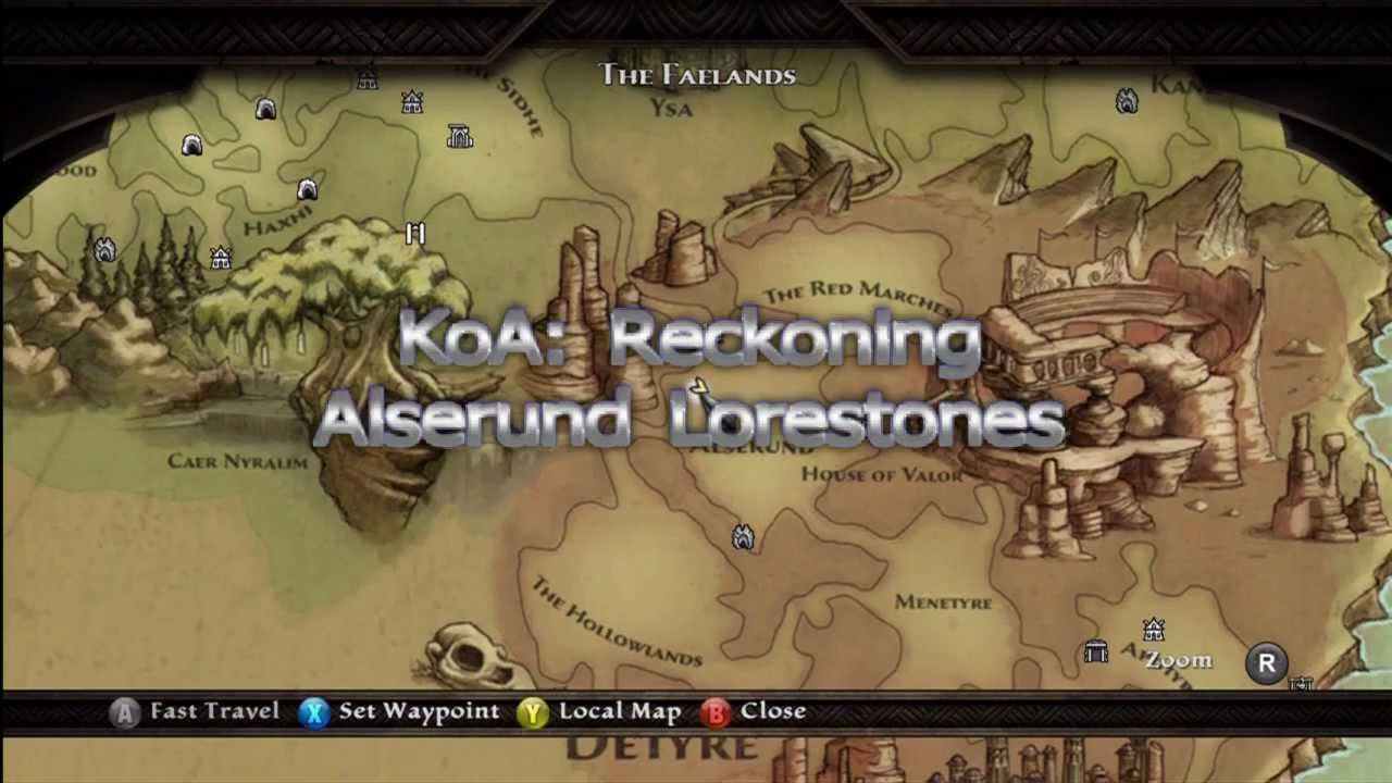KoA Reckoning Alserund Lorestones YouTube