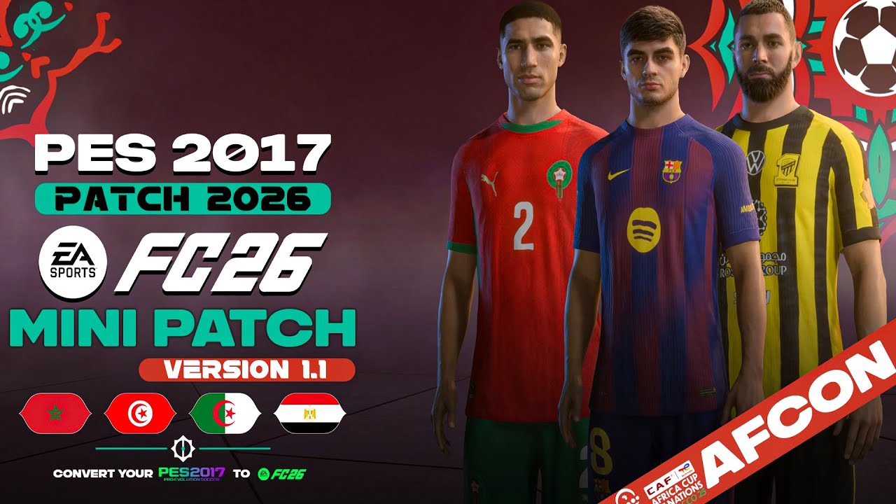 PES 2017 Patch 2026 -FC26 Mini Patch V1 1