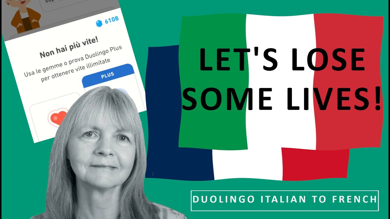 Duolingo Italian to French Racing to Stay Alive! (No Sound) YouTube