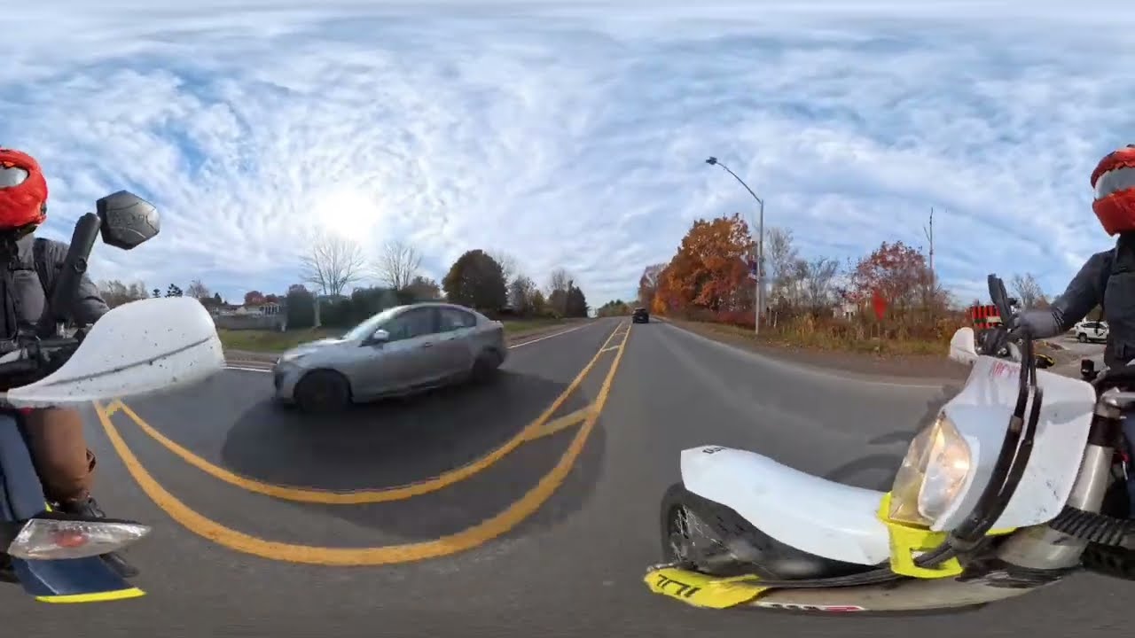Driving Canada| Motorcycle Ride Burton through Lincoln to Fredericton City Hall (360 video in 4K)