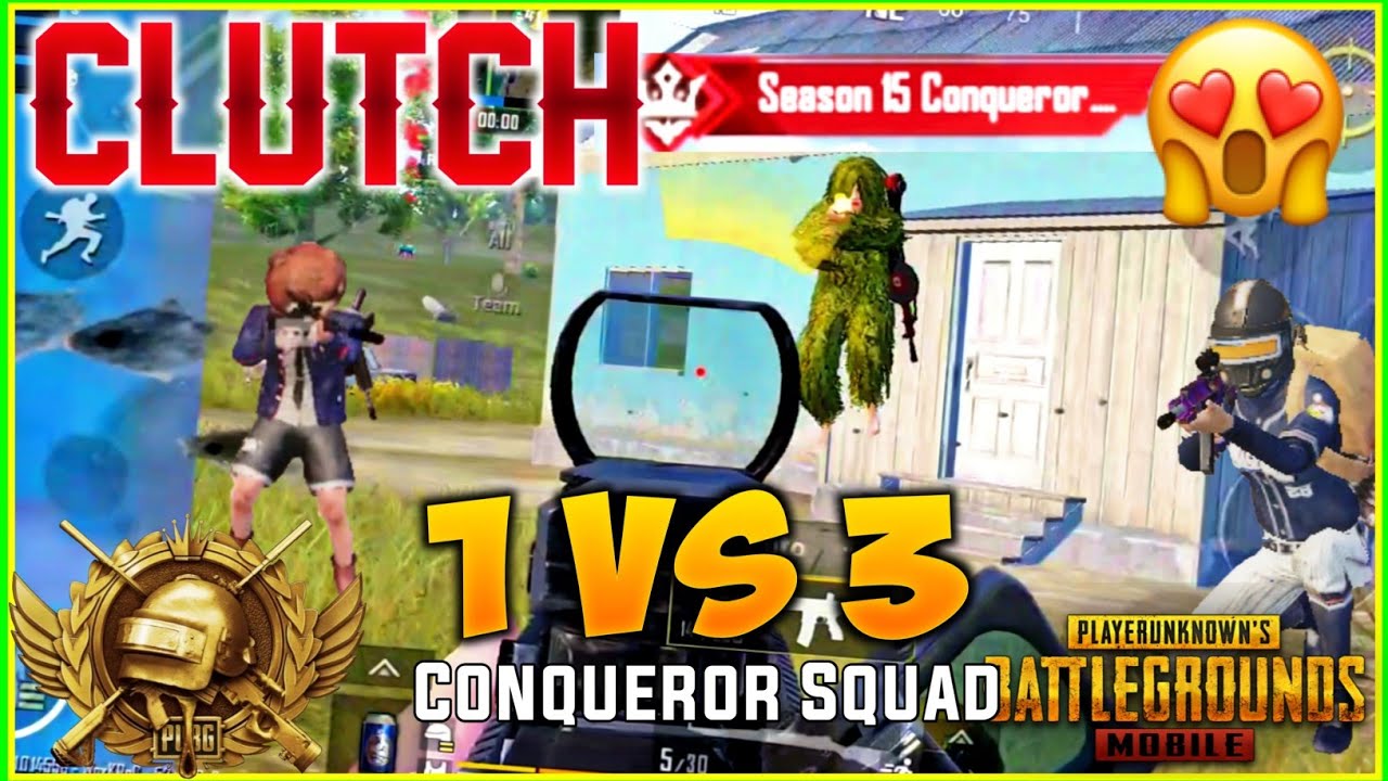 Season 15 Conqueror Squad Vs MIGHTY BOY'YT 1Vs3 Clutch - Pubg Mobile 