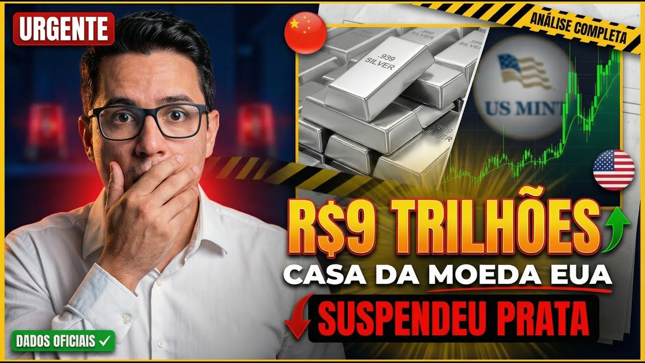 R$9 TRILHÕES: Casa da Moeda dos EUA Parou de Vender Prata Esta Semana (O Que Fazer?)