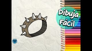 Cómo Dibujar Una Pulsera Punk Fácil Dibujos Para Dibujar