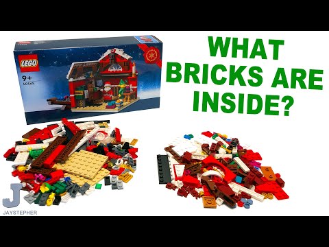YouTube thumbnail: LEGO 2022 Santa's Workshop 40565 Limited Edition Promo Unboxing & Brick Exploration