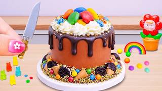  Chocolate Candy Mini Drip Cake  With Colorful Sweet Toppings 