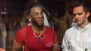 Yandy Diaz, Francisco Lindor talk about Diaz’s first big-league homer