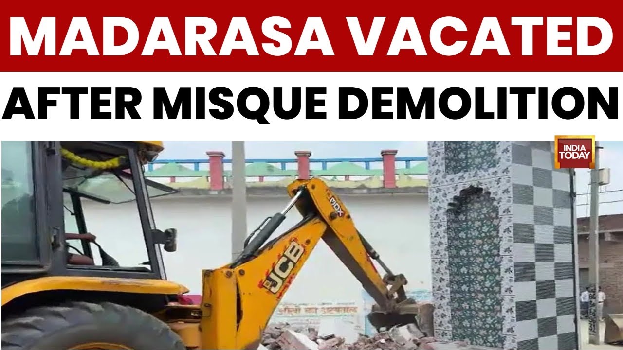 Sambhal: Bulldozer Run On Madarsa On Government Land, Madarsa Built On 1339 SQ Mtr Govt Land