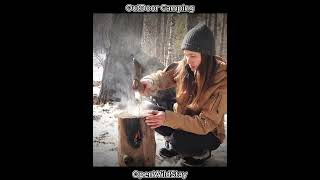 Deep Snow Camping &amp; Cabin Build (Pure ASMR) 🏔️