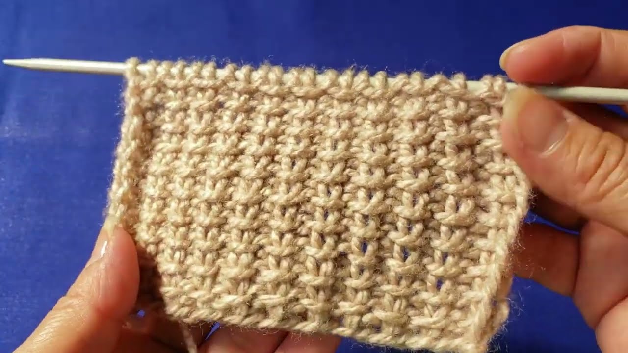 PUNTO YUTE TEJIDO A DOS AGUJAS O PALILLOS, SUPER FÁCIL