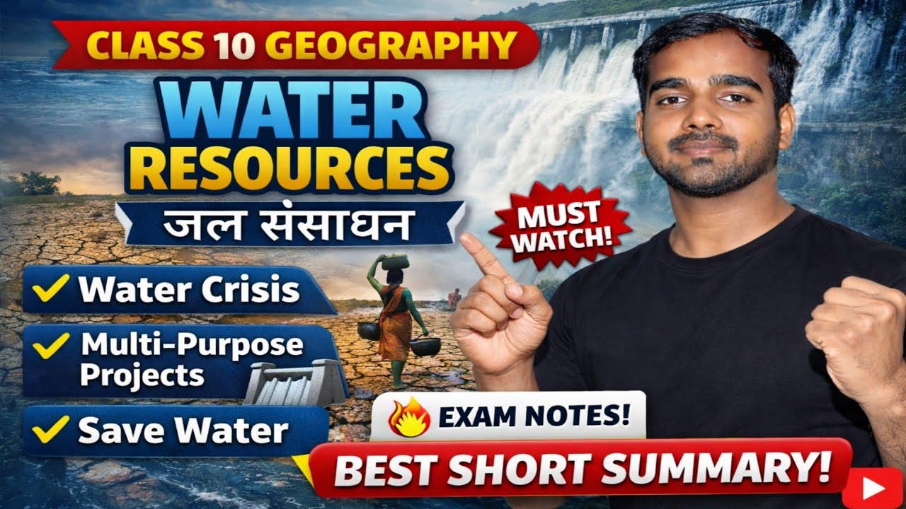Class 10 Geography Chapter 3 – Water Resources | Full Explanation | Short Notes