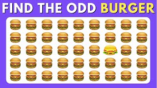 Find the ODD One Out - Junk Food Edition 🍔🍕🍩 Easy, Medium, Hard - 30 Levels Emoji Quiz