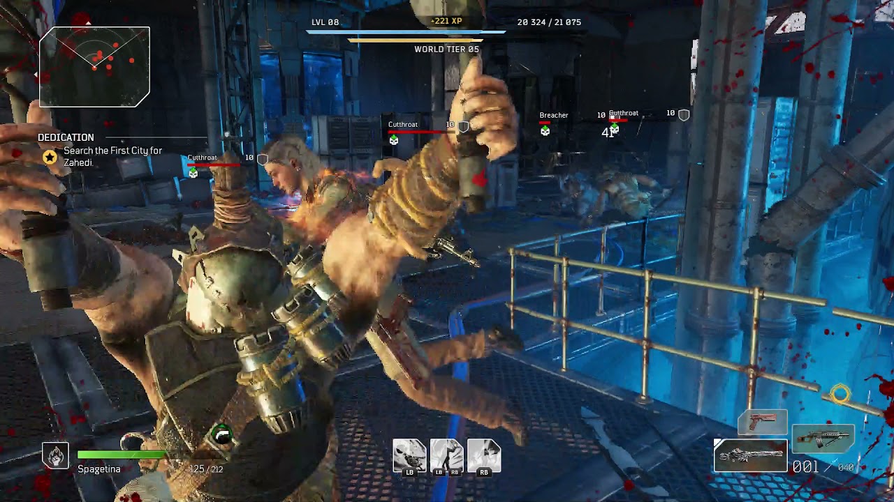 Dedication Find Zahedi in First City Outriders Legendary Rifle Captain Pyromancer Outriders