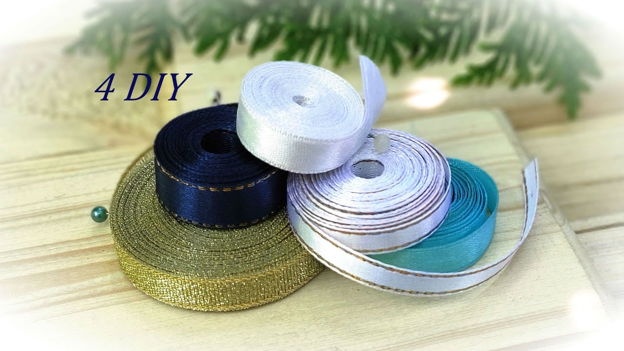 4 Interesting DIY Crafts from Satin Ribbons 🌼 Один вид лепестка 4