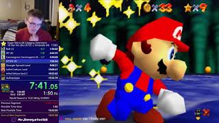 SM64 16 Star No LBLJ Speedrun in 15:52.28