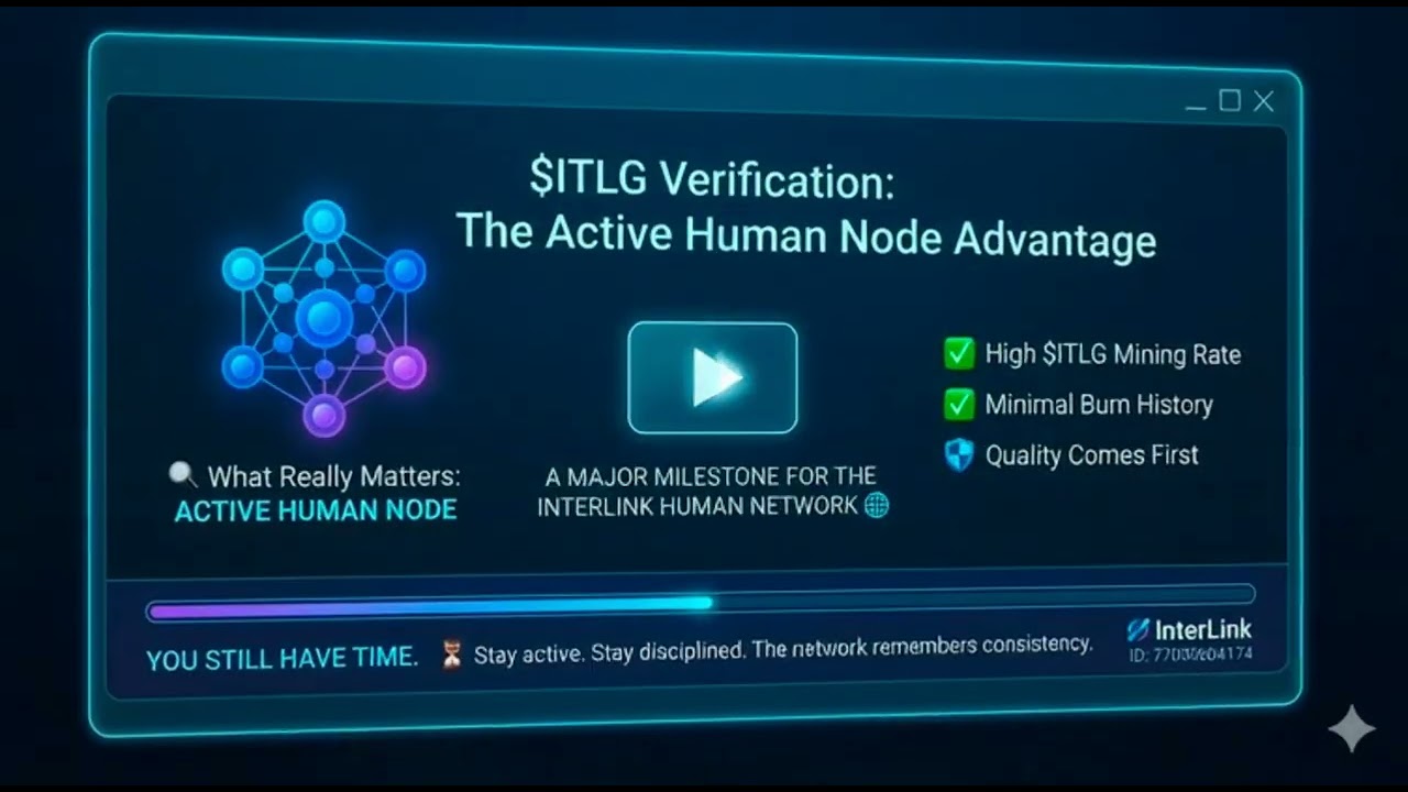 $ITLG Verification Explained: Why Active Human Nodes Will Be Verified First