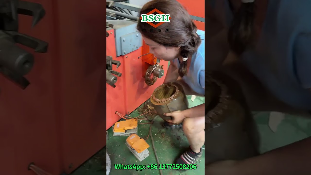 Motor Stator Cutting And Pulling Machine | Electric Motor Recycling Machine