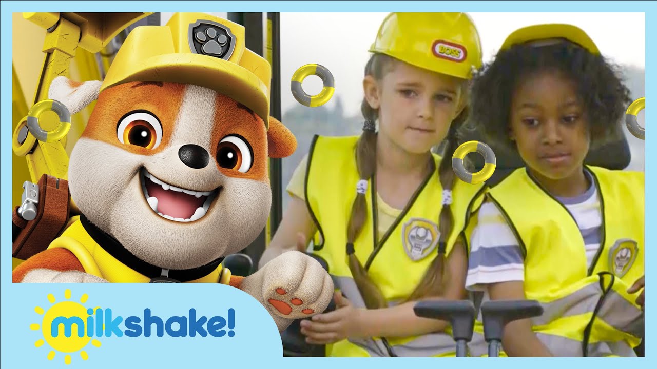 Visit a Digger Site with Rubble 🐶👷| PAWsome Pups | PAW Patrol | Milkshake!