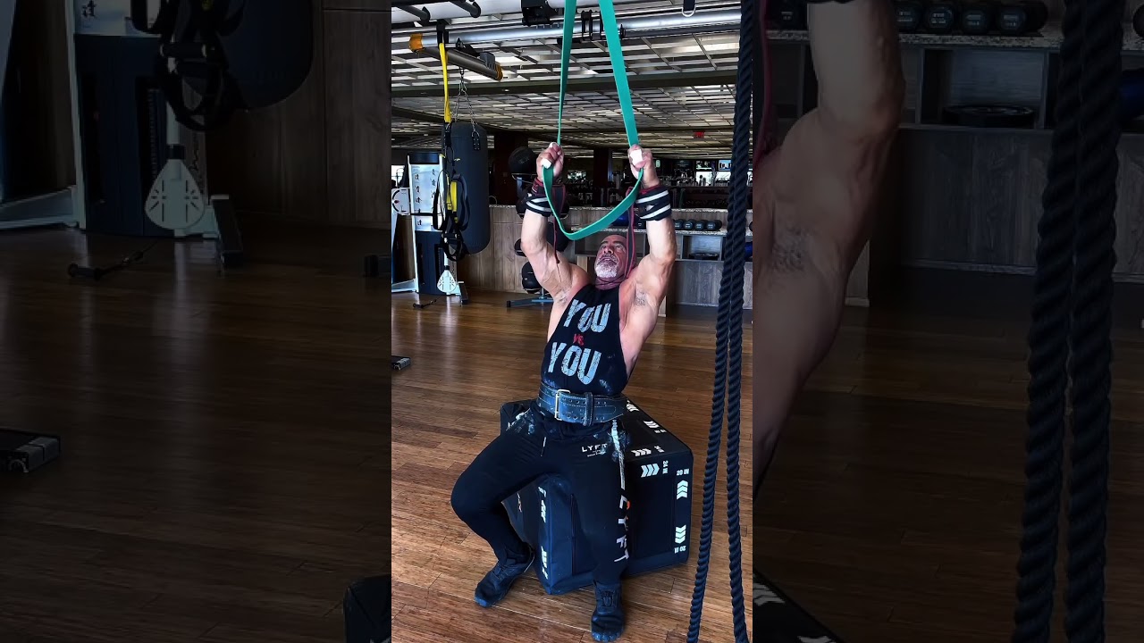 Resistance band pull downs are great way to finish off your back work with ultimate focus