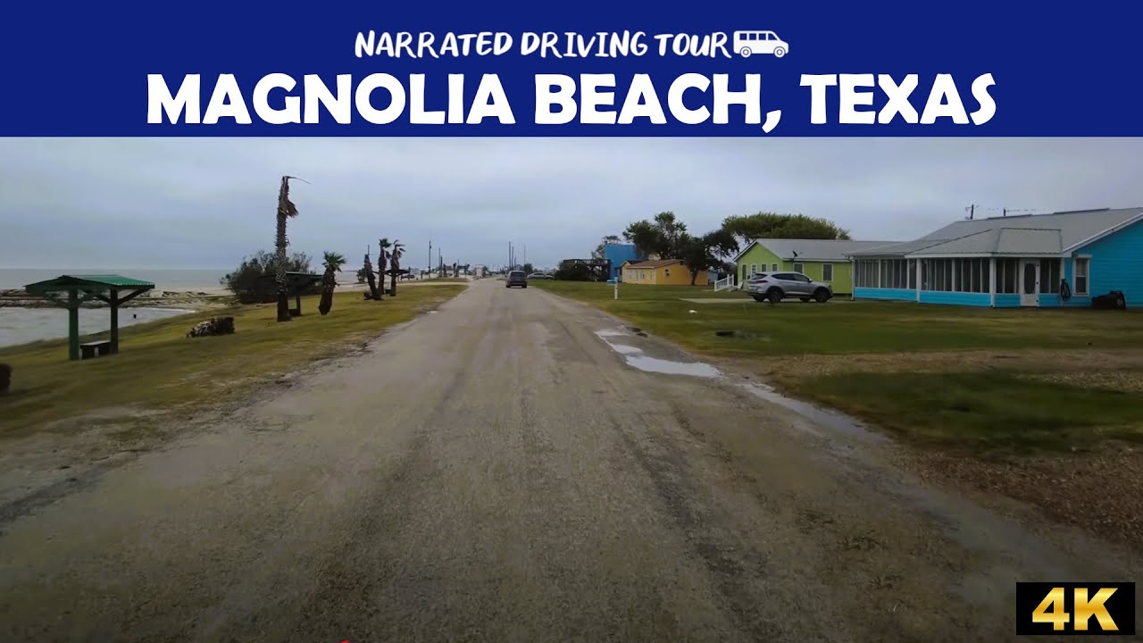 🌴 Discover Magnolia Beach by Car! Relaxing 4K Drive Along the Texas Gulf Coast 🚘☀️