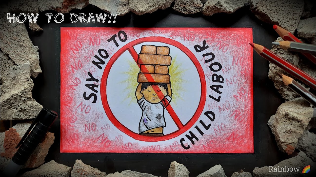 World Day Against Child Labour Drawing Poster Stop Child Labour 12th June Colour Pencil Youtube