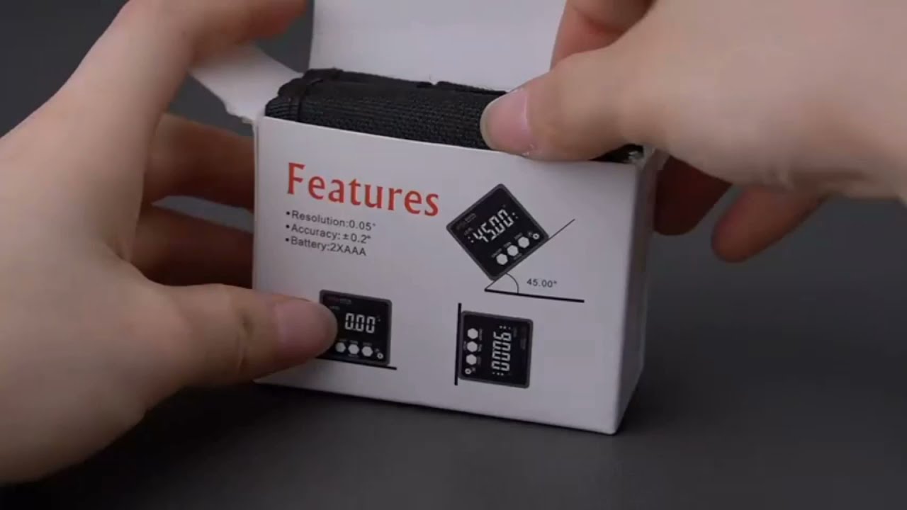 AUTOUTLET Digitaler Neigungsmesser Winkelmesser LCD Winkelsucher Bevel Box Winkelmessgerät