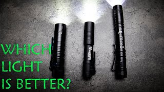 STREAMLIGHT MICROSTREAM USB vs OLIGHT i5T EOS vs LE  Pen light