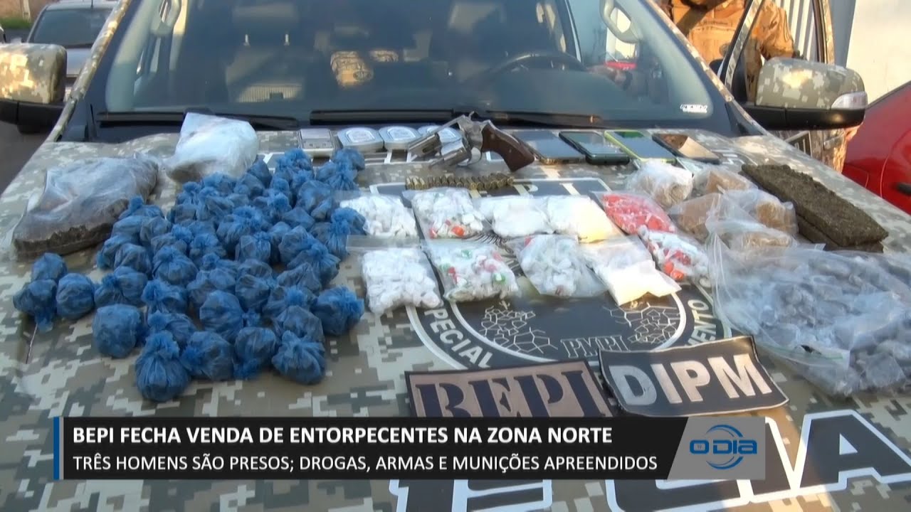 Três homens são presos com drogas, armas e munições apreendidos 04 09 2023