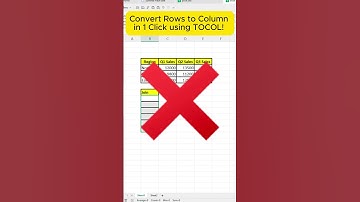 Convert Rows to Column in 1 Click using TOCOL! 🔄 | Excel Shortcut Magic 💥 #shorts  #solveitnow