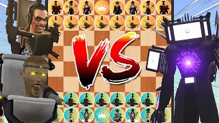 CHESS SKIBIDI TOILET tournament | Team Titan TV Man VS Upgraded G-Toilet on chess board