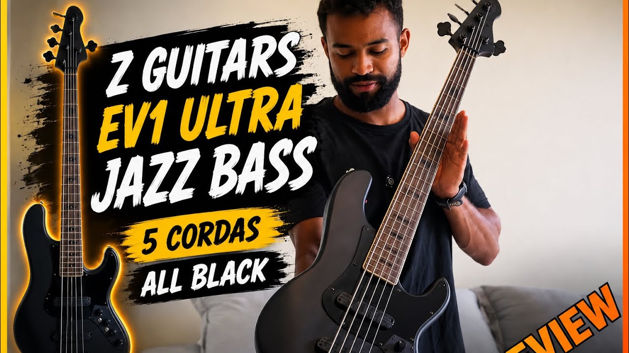 CONTRA BAIXO Z GUITARS EV1 ULTRAJAZZ BASS LUTHIER 5 CORDAS ALL