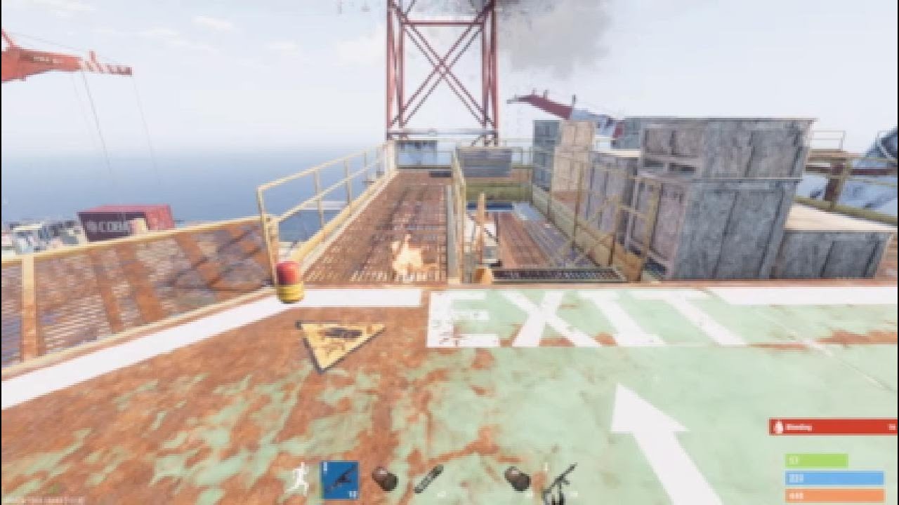 Rust Console taking Oil Rig - YouTube