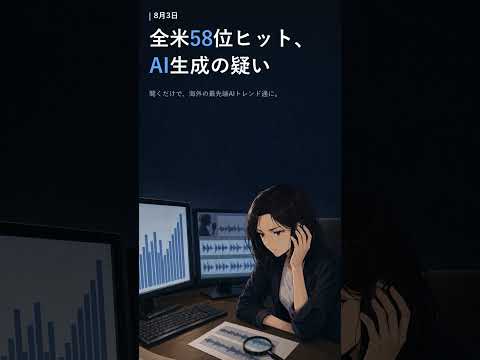 全米58位ヒット、AI生成の疑い｜AI &amp; Tech News -ミッドナイト・パッチノート-