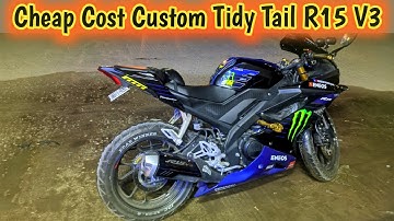 R15V3 Tidy Tail Installtion | Strip Indicator | R15v3 custom Tail Tidy short Number Plate Easy way |