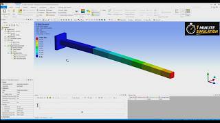 Cantilever Beam Simulation in ANSYS | 1 Minute Simulation