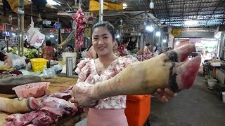 Market show, Buy ingredient  to make cow leg soup / Cow leg soup cooking