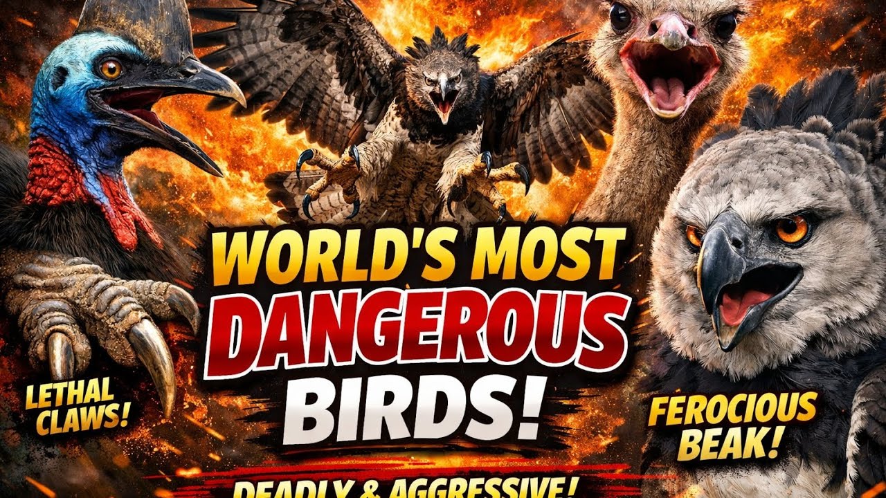 🦅 World's Most Dangerous Birds and Their Characteristics 🦅in Hindi