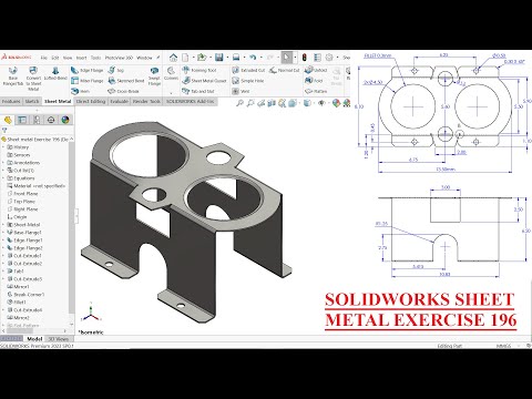 SolidWorks Sheet Metal Tutorial Exercise 196