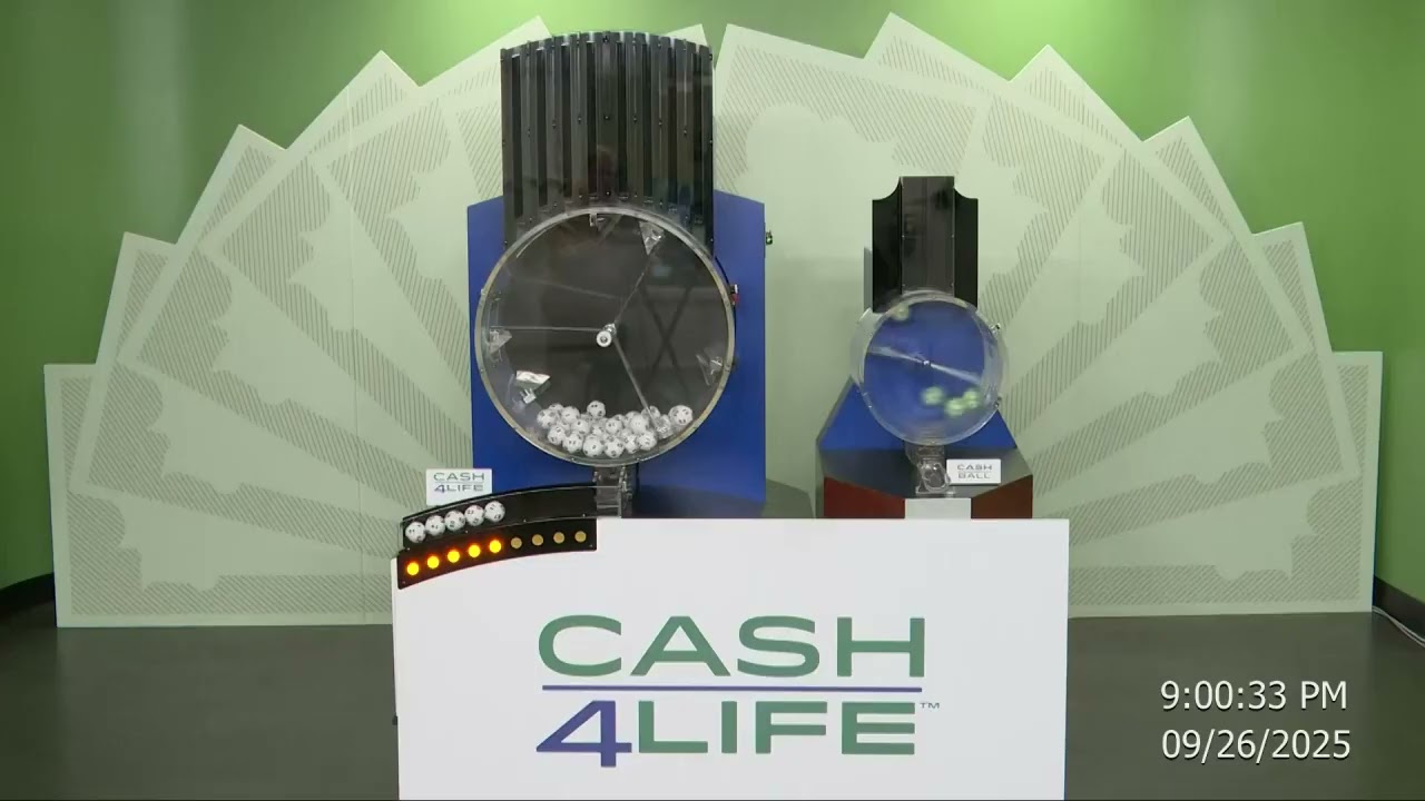 Cash4Life Drawing 09-26-2025