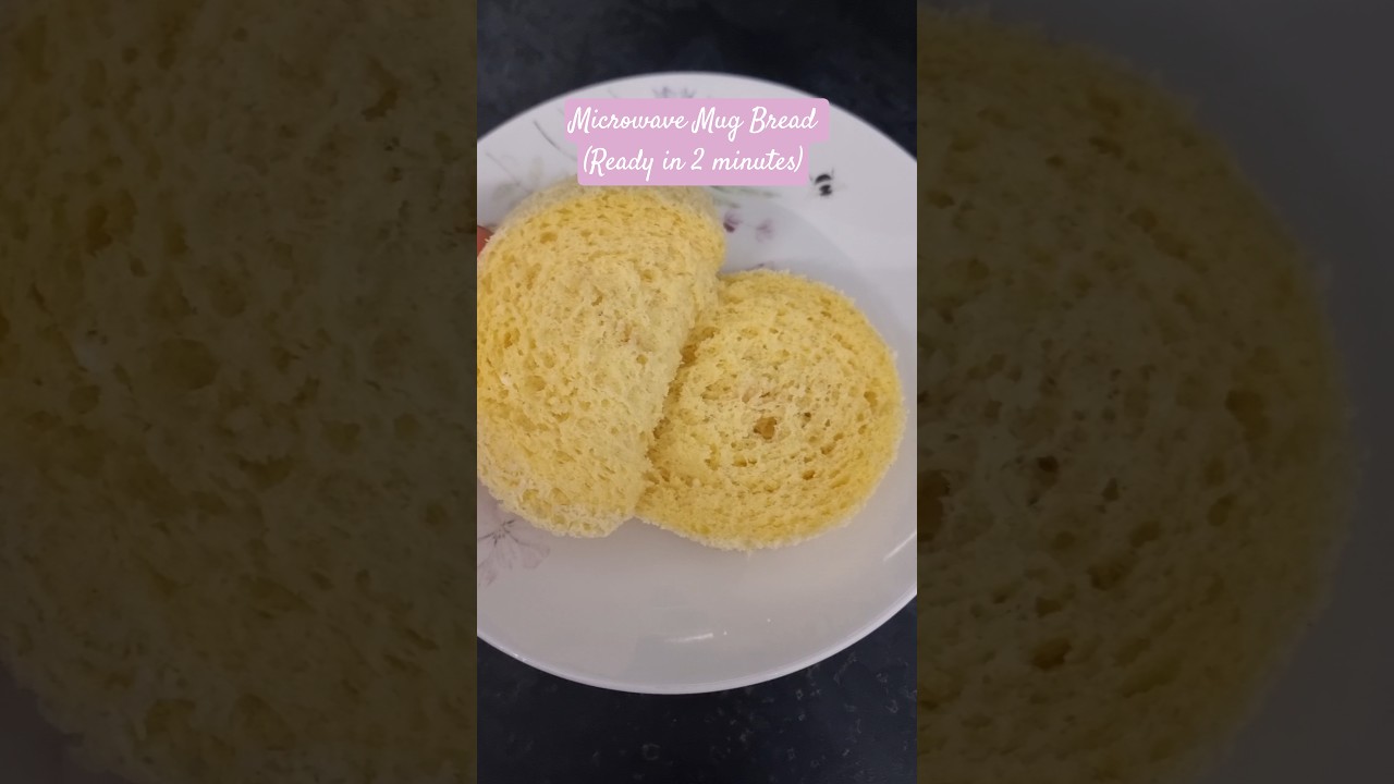 Microwave Mug Bread Ready in 2 minutes Great for sandwiches, burgers, or even with cheese & avocado.