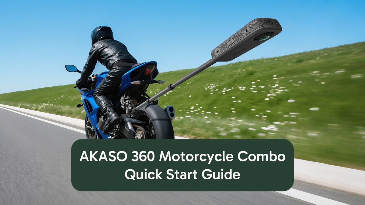 Мотоциклетный комплект AKASO 360 | Краткое руководство по началу работы и установке крепления
