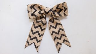 How To Make A Burlap Bow In Just Minutes!