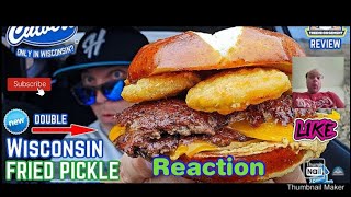 Reaction to Culver's® Wisconsin Fried Pickle Pub Burger Review! 🥒🍔🍺 | ONLY In Wisconsin?